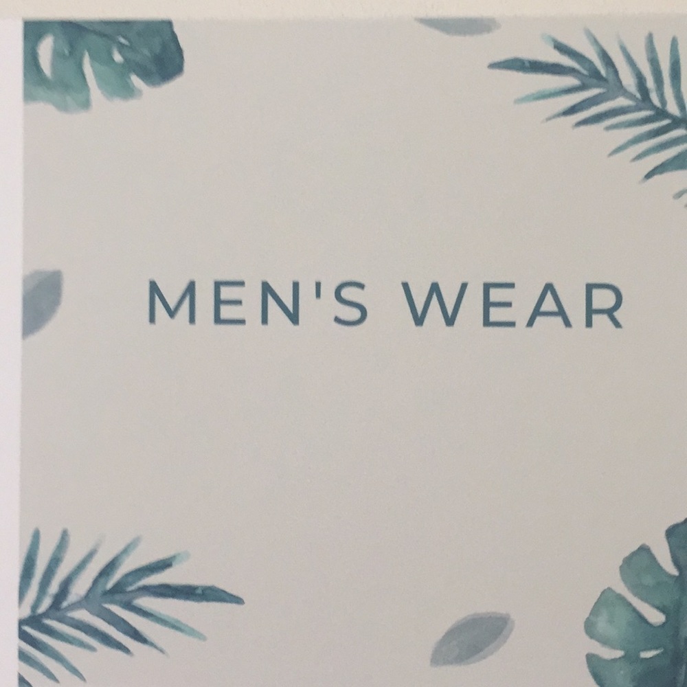Men’s Wear Sign